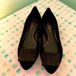 Nicole Miller velvet mini wedges size 7